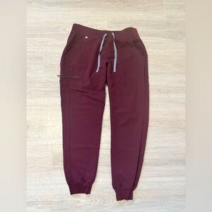 FIGS Burgundy Jogger Scrubs Pants